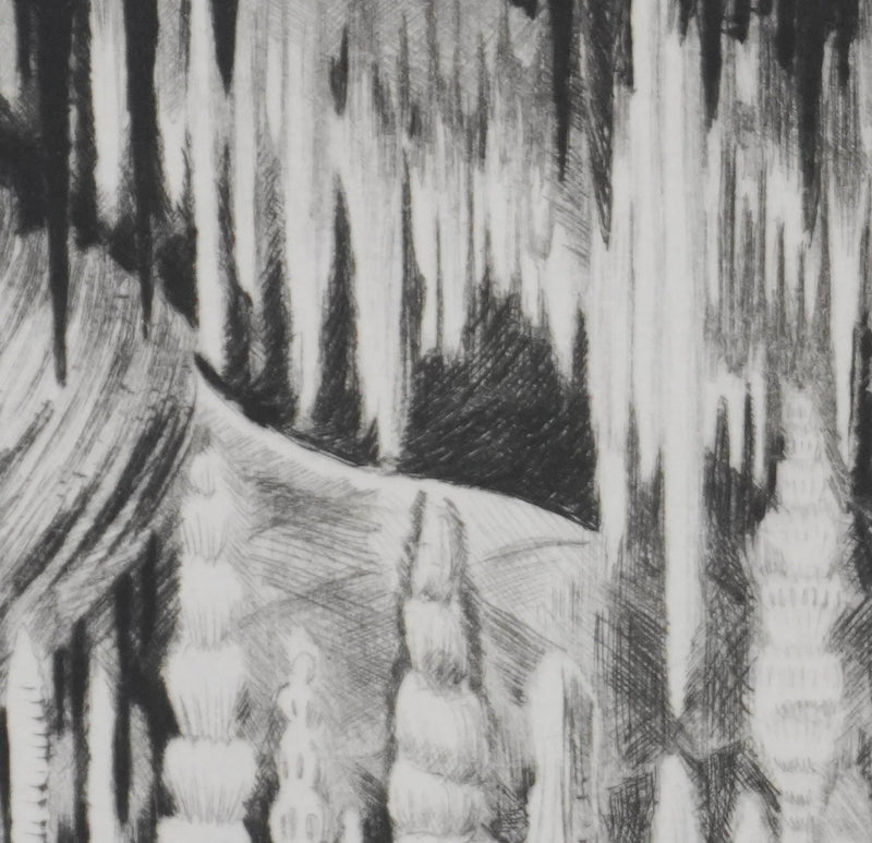 Camille COMBE : Au coeur de la terre, Gravure originale signée