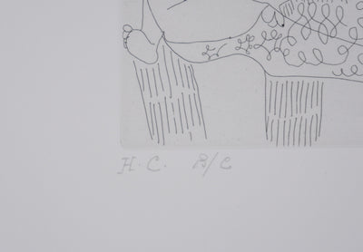 Pablo PICASSO : Les 156, Plaisanterie sur une série de peintures célèbres de Titien…, Gravure originale signée