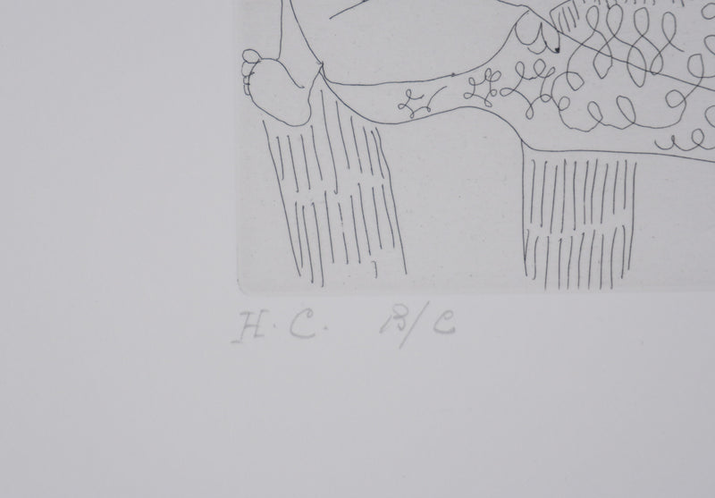 Pablo PICASSO : Les 156, Plaisanterie sur une série de peintures célèbres de Titien…, Gravure originale signée