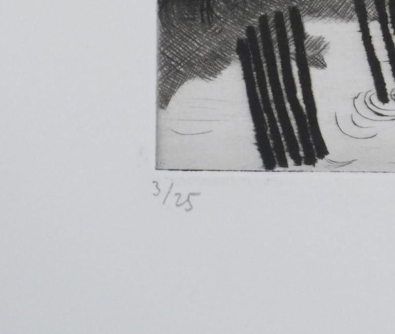 Camille COMBE : Rencontre, Gravure originale signée