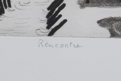 Camille COMBE : Rencontre, Gravure originale signée
