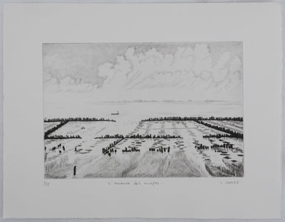 Camille COMBE : L'errance des mages, Gravure originale signée