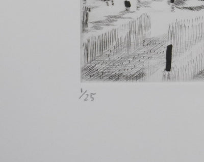 Camille COMBE : L'errance des mages, Gravure originale signée