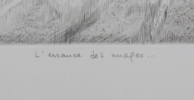 Camille COMBE : L'errance des mages, Gravure originale signée