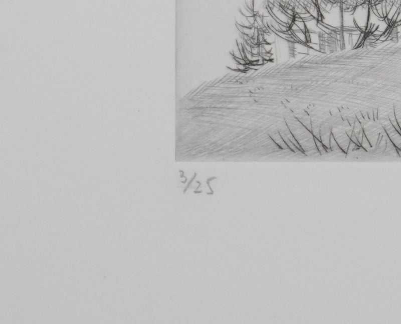 Camille COMBE : Premières feuilles, Gravure originale signée
