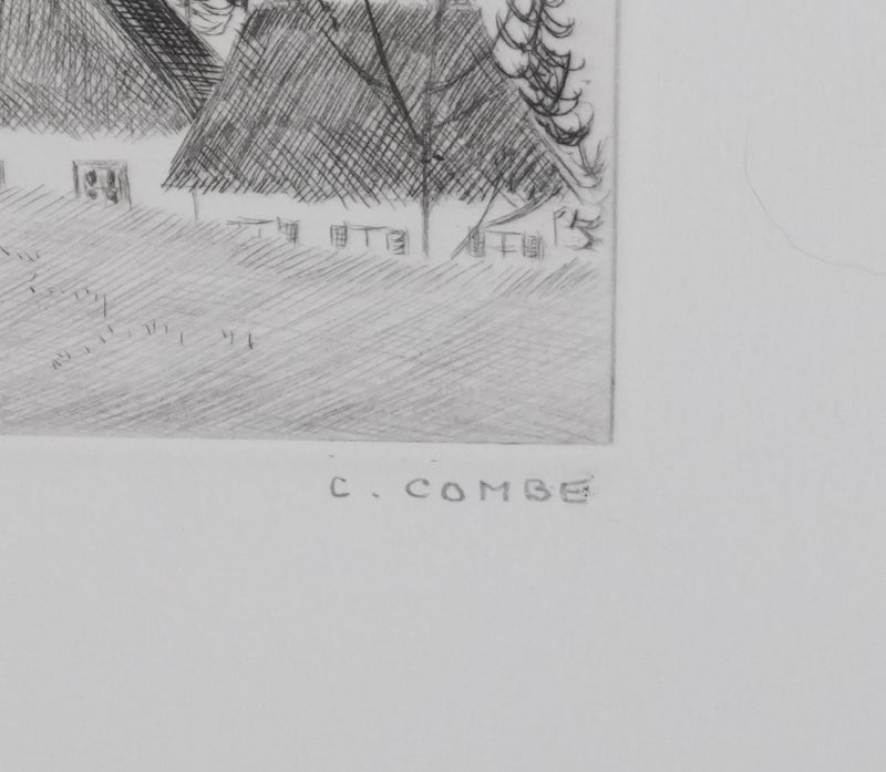 Camille COMBE : Premières feuilles, Gravure originale signée