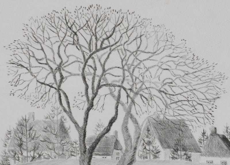 Camille COMBE : Premières feuilles, Gravure originale signée