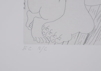 Pablo PICASSO : Les 156, Autour du « Bain turc » avec un petit intrus, Gravure originale signée