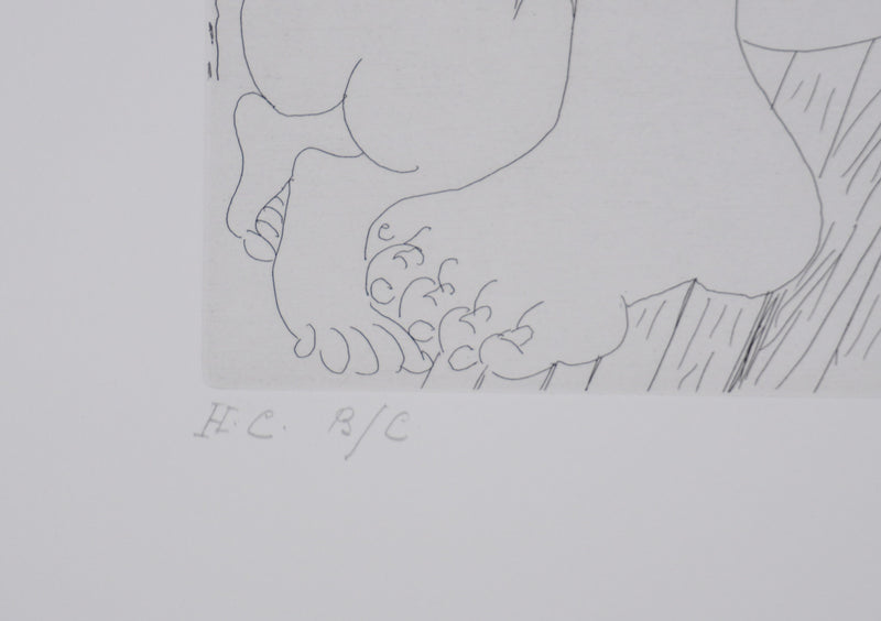 Pablo PICASSO : Les 156, Autour du « Bain turc » avec un petit intrus, Gravure originale signée