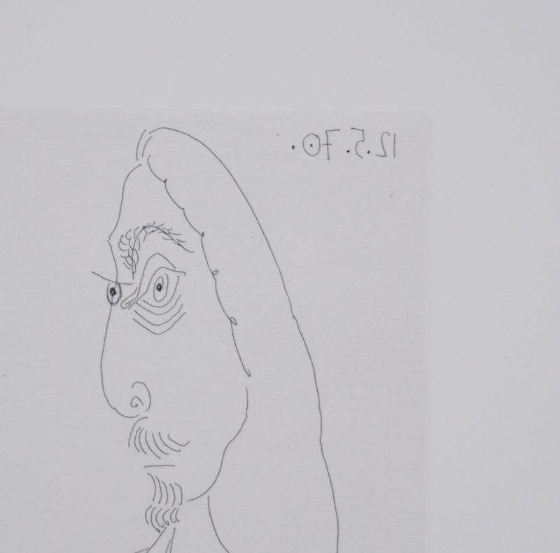 Pablo PICASSO : Les 156, Mousquetaire et odalisque-méduse, Gravure originale signée