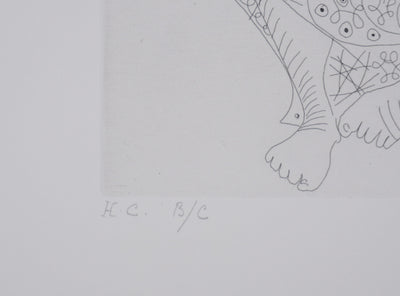 Pablo PICASSO : Les 156, Mousquetaire et odalisque-méduse, Gravure originale signée