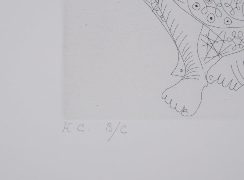 Pablo PICASSO : Les 156, Mousquetaire et odalisque-méduse, Gravure originale signée