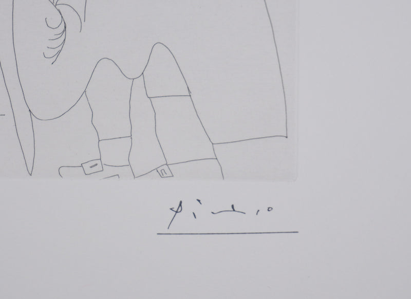 Pablo PICASSO : Les 156, Mousquetaire et odalisque-méduse, Gravure originale signée