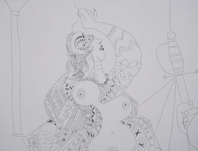 Pablo PICASSO : Les 156, Mousquetaire et odalisque-méduse, Gravure originale signée