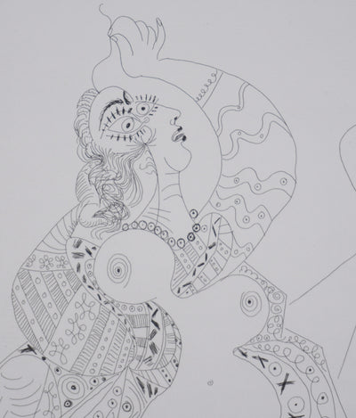 Pablo PICASSO : Les 156, Mousquetaire et odalisque-méduse, Gravure originale signée