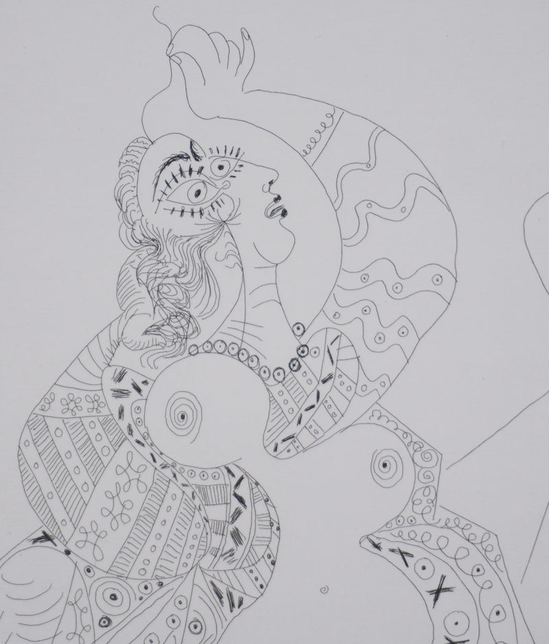 Pablo PICASSO : Les 156, Mousquetaire et odalisque-méduse, Gravure originale signée