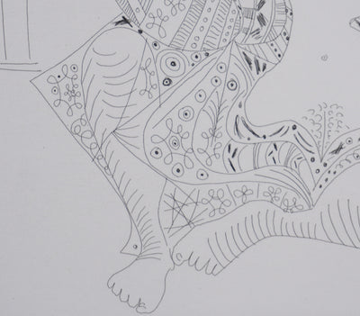 Pablo PICASSO : Les 156, Mousquetaire et odalisque-méduse, Gravure originale signée