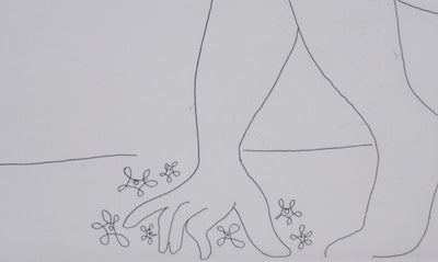 Pablo PICASSO : Les 156, Peintre et femme cueillant des fleurs, Gravure originale signée