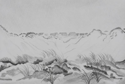 Camille COMBE : Sur la crête des dunes, Gravure originale signée