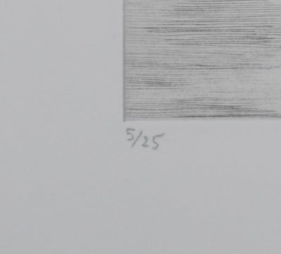 Camille COMBE : Soleil de minuit, Gravure originale signée