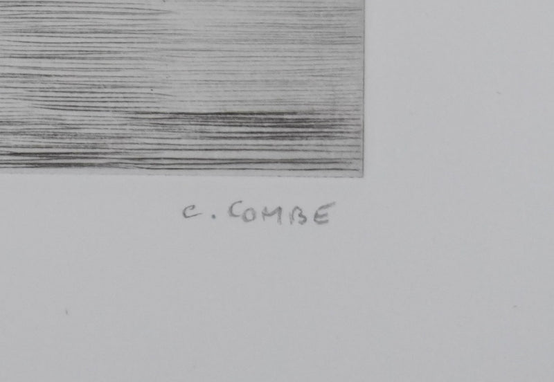 Camille COMBE : Soleil de minuit, Gravure originale signée