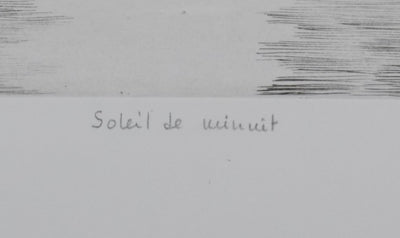 Camille COMBE : Soleil de minuit, Gravure originale signée