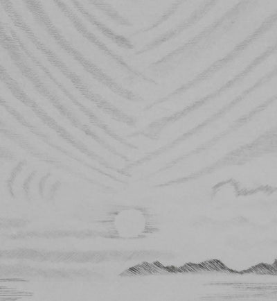 Camille COMBE : Soleil de minuit, Gravure originale signée