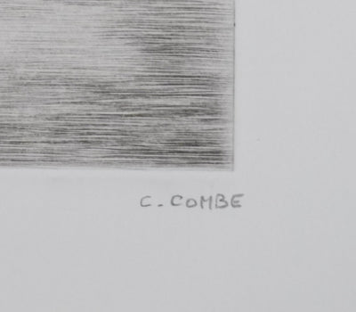 Camille COMBE : Au  pays du soleil de minuit, Gravure originale signée