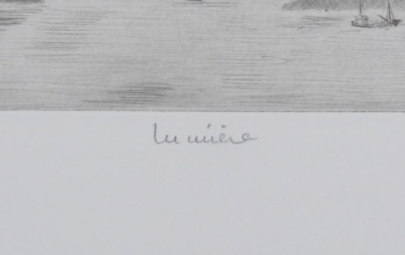 Camille COMBE : Lumière, Gravure originale signée