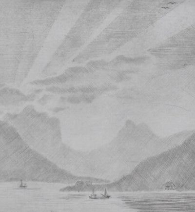 Camille COMBE : Lumière, Gravure originale signée