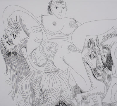 Pablo PICASSO : Les 156, Cirque, L’Écuyère au raisin, Gravure originale signée