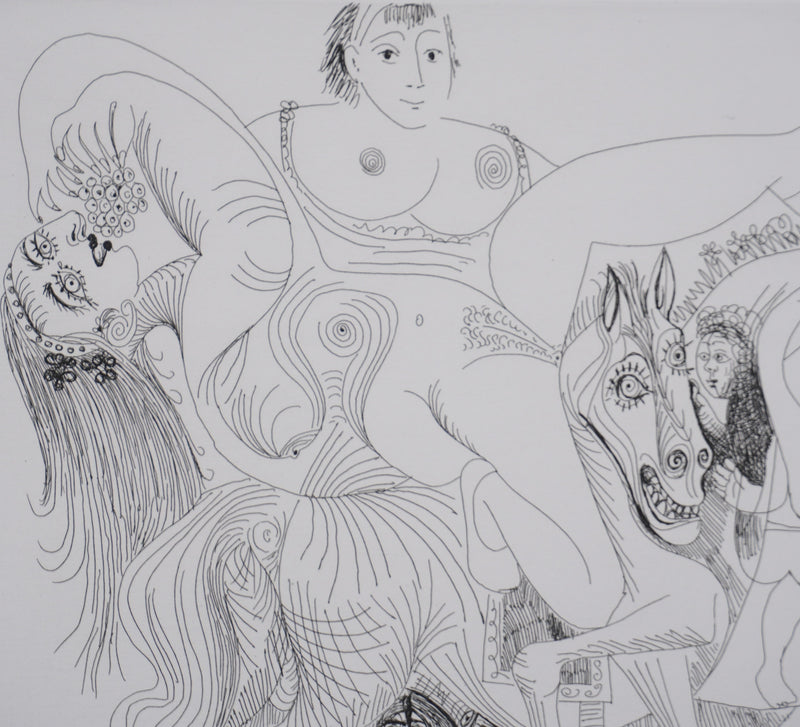 Pablo PICASSO : Les 156, Cirque, L’Écuyère au raisin, Gravure originale signée