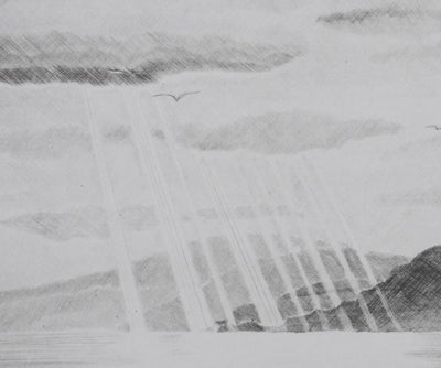 Camille COMBE : Les chemins de lumière, Gravure originale signée