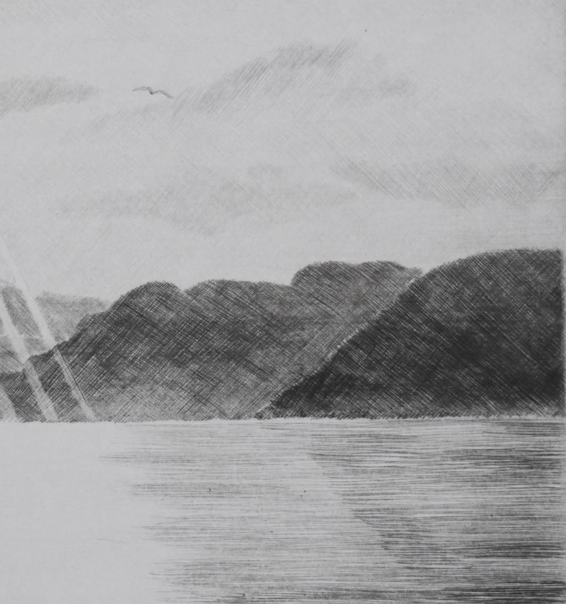 Camille COMBE : Les chemins de lumière, Gravure originale signée