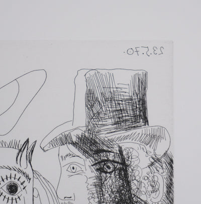Pablo PICASSO : Les 156, Cirque, L’Écuyère au raisin, Gravure originale signée
