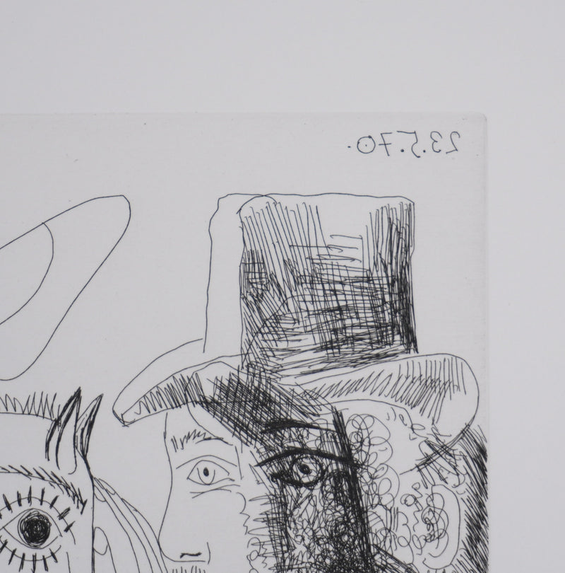 Pablo PICASSO : Les 156, Cirque, L’Écuyère au raisin, Gravure originale signée