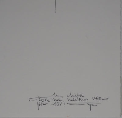 Alfonso AYUSO : La rose orange et rose, Gravure originale signée