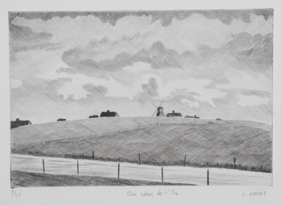 Camille COMBE : Au coeur de l'île, Gravure originale signée