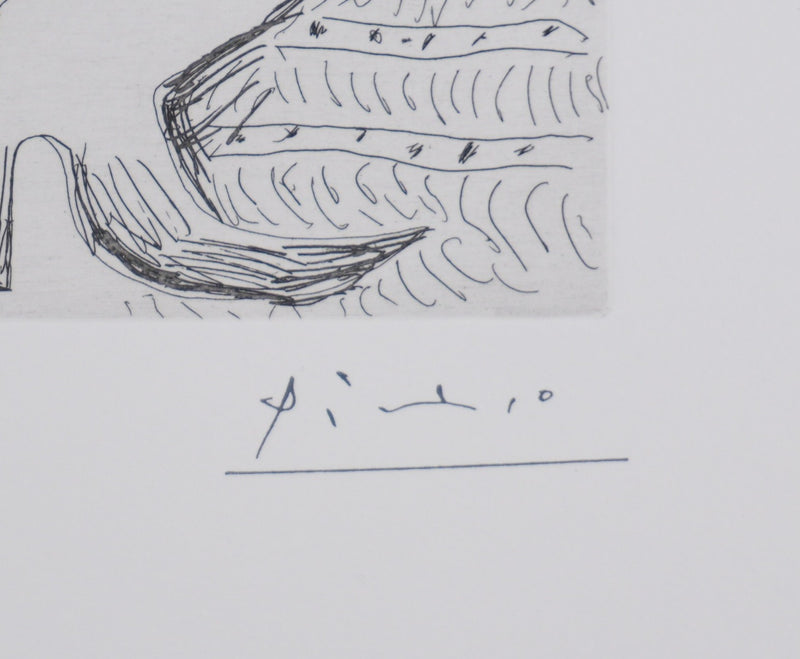 Pablo PICASSO : Les 156, Danseuse tâchant de séduire la chouette… , Gravure originale signée