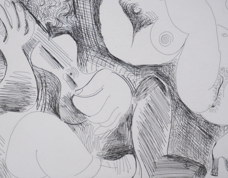 Pablo PICASSO : Les 156, Danseuse tâchant de séduire la chouette… , Gravure originale signée