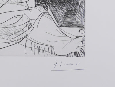 Pablo PICASSO : Les 156, Maison close, Trois filles au repos… , Gravure originale signée