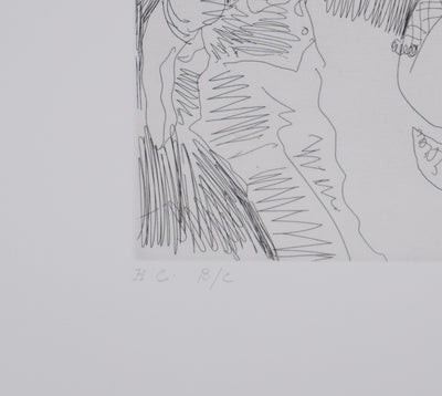 Pablo PICASSO : Les 156, Degas et deux filles, Gravure originale signée