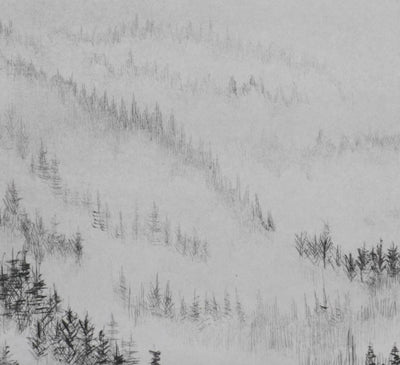 Camille COMBE : Les écharpes et la brume, Gravure originale signée