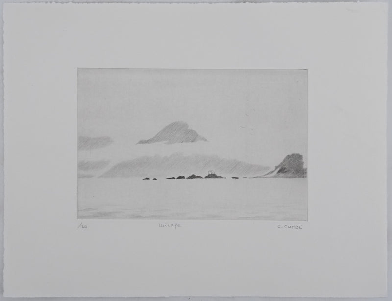Camille COMBE : Mirage, Gravure originale signée