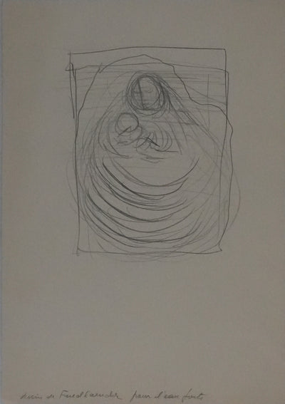 Johnny FRIEDLAENDER : Etude pour une mère à l'enfant, Dessin original