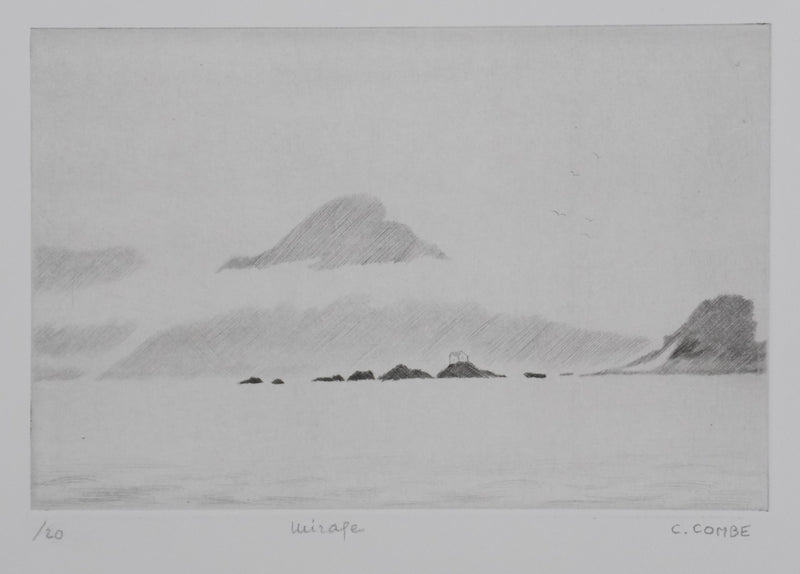 Camille COMBE : Mirage, Gravure originale signée