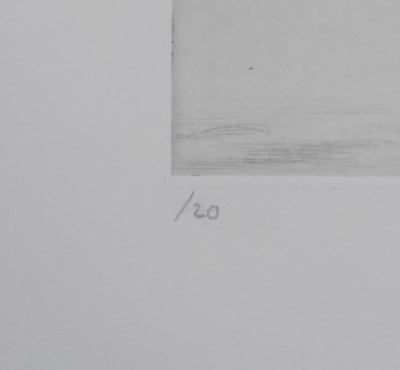 Camille COMBE : Mirage, Gravure originale signée