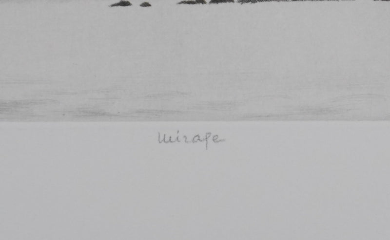Camille COMBE : Mirage, Gravure originale signée