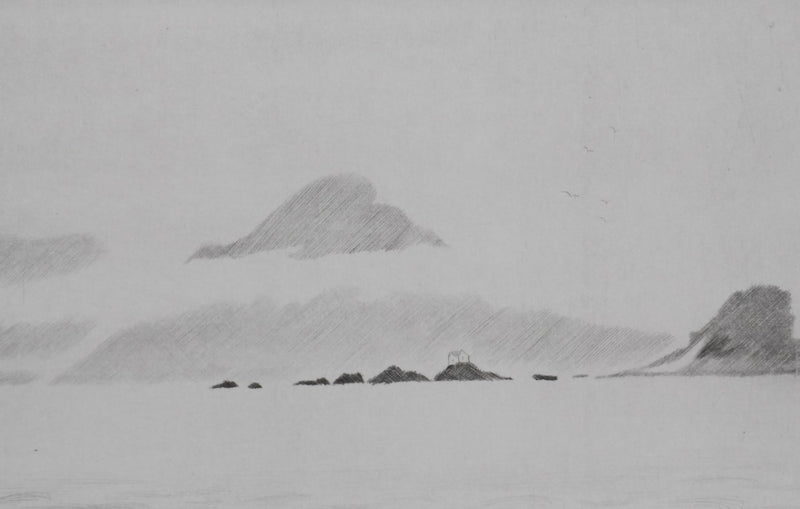 Camille COMBE : Mirage, Gravure originale signée