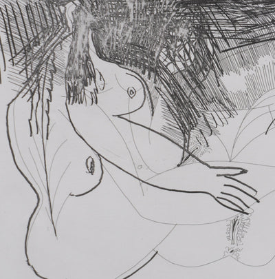 Pablo PICASSO : Les 156, Deux filles au repos, Gravure originale signée